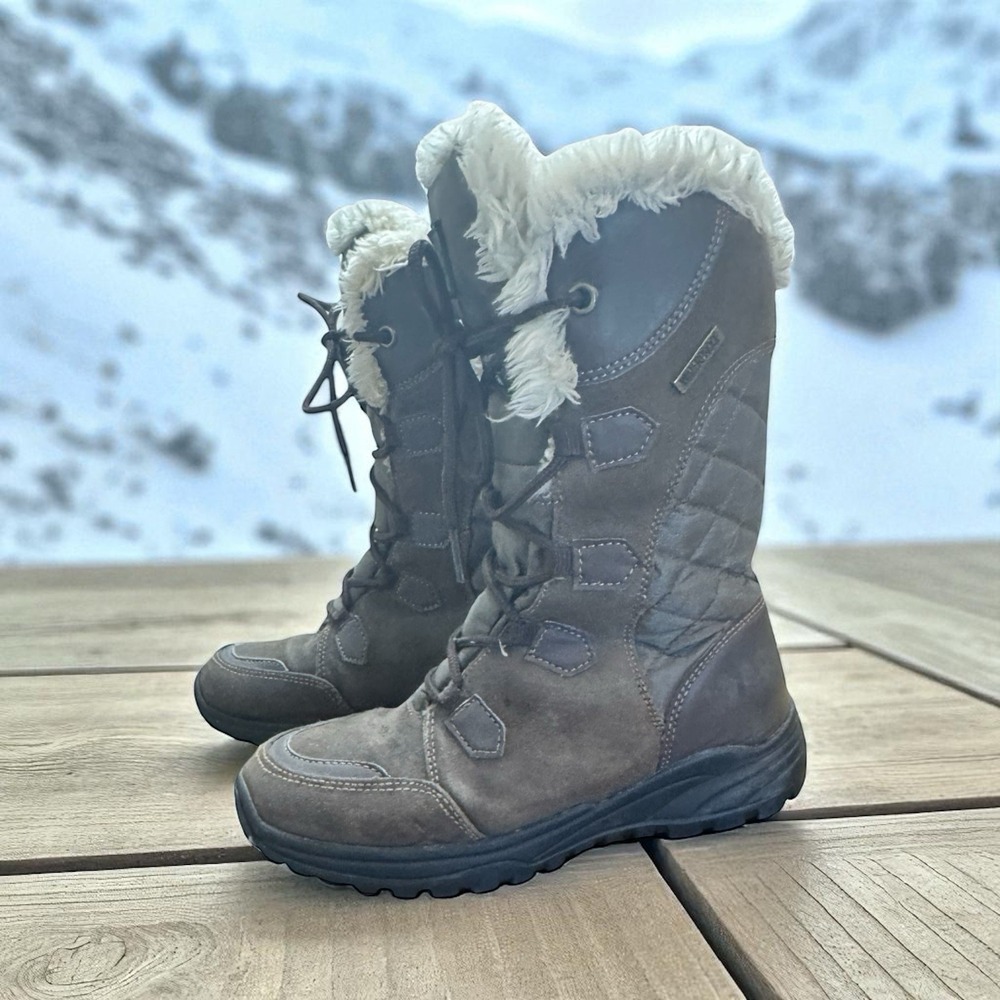 Slay ❄️Y2k‎ Style Fur& Leather🤑 Women Waterproof Winter Snow Boots Thinsulate 6
